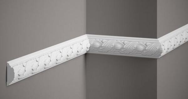 Wand 258 PU  5,7x2,2cm  feste Stuckleiste für Wandgestaltung